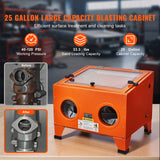 Uimoso 25 Gallon Sandblasting Cabinet Benchtop Cabinet w/ Blasting Gun 4 Nozzle