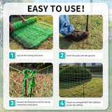 Electric Netting Fence Mesh Kit Sheep Fencing 42.5" H x 164' L with Posts Spikes