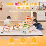 Pikler Triangle Set 5in1 Montessori Climbing Toys for Toddlers M Colorful
