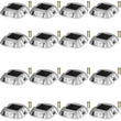 VEVOR 16pcs Solar Driveway Lights 6 LED White Light for Path Step Dock Deck IP68