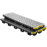 Drainage Trench Driveway Channel Drain Kit Metal Grate-5.8"x3.1"-5 Pack