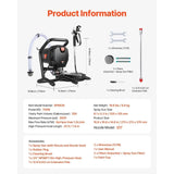 Stand Airless Paint Sprayer 750W 3000PSI Electric Airless Sprayer Handheld