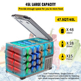 Car Fridge Freezer Cooler 47.5QT Portable Compressor 45L Mini Refrigerator Home
