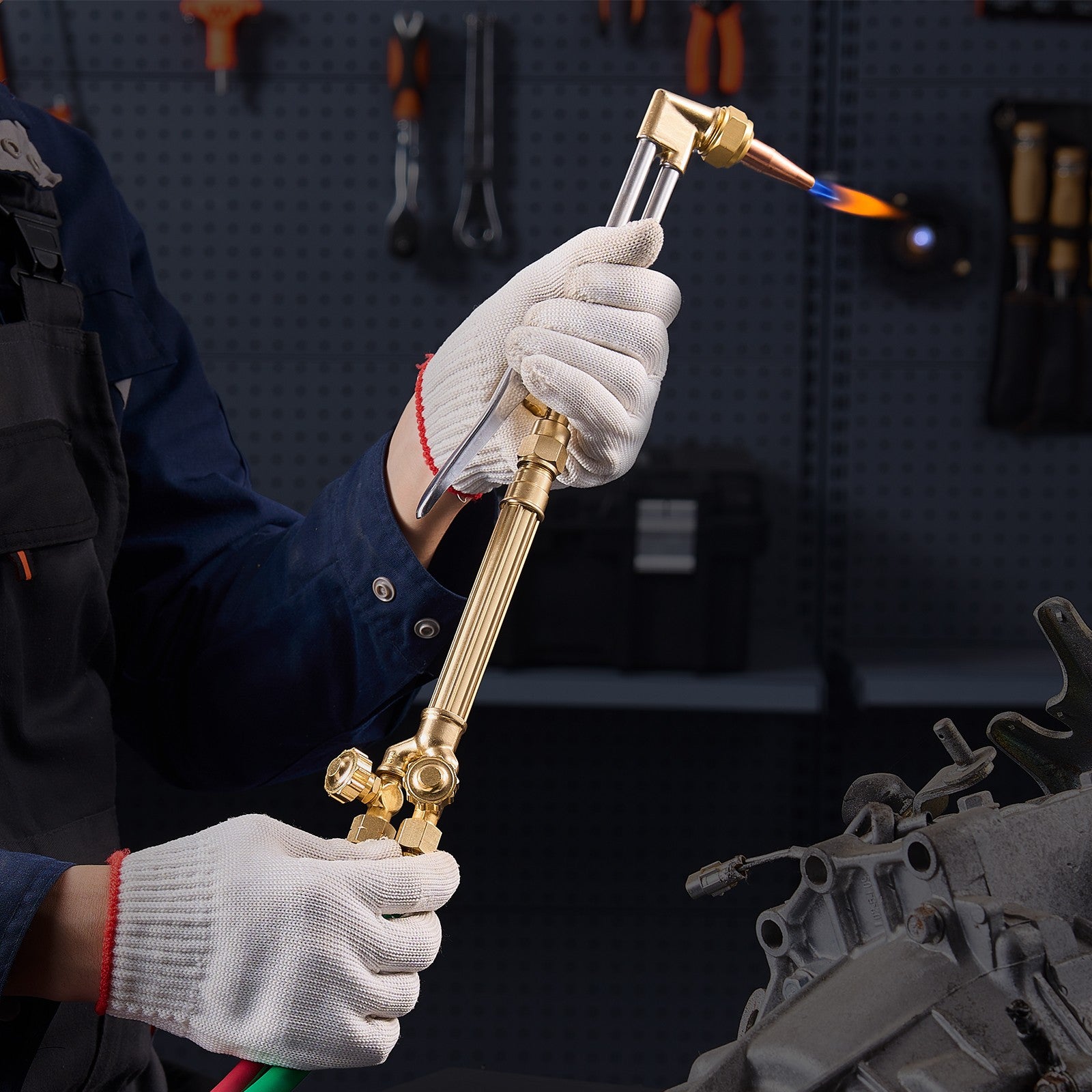 VEVOR Oxygen Acetylene Torch Kit 14PCS Gas Welding Cutting  & Portable Case Hose