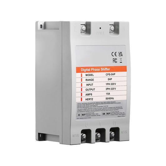 Uimoso 5HP Single 1 Phase to 3 Phase Converter Digital Phase Shifter 15A 220V