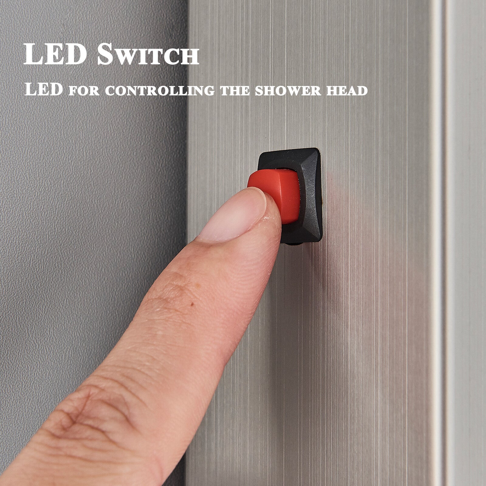 LED Shower Panel Tower Massage System Rain&Waterfall Jets Faucet Stainless Steel