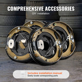 Uimoso Electric Trailer Brake 12" x 2" Self-Adjusting Assembly 2 Pairs 7000 lbs