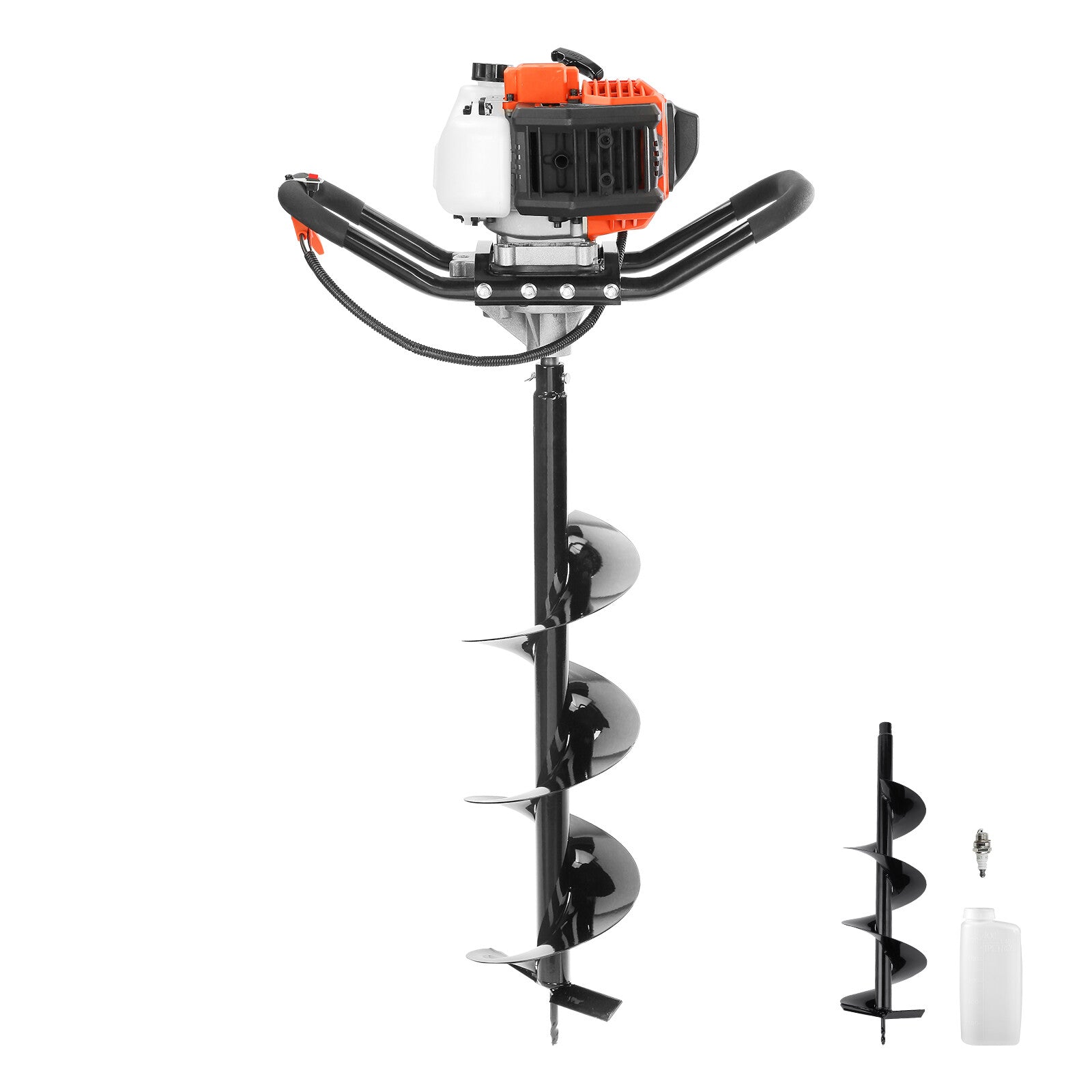 VEVOR Post Hole Digger 43cc Gas Powered Earth Digger with 8" Auger Drill Bit