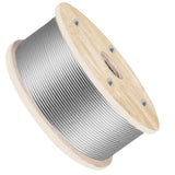 Uimoso T316 500Ft Stainless Steel Cable 3/16" Cable Railing Wire Rope Cable 1x19