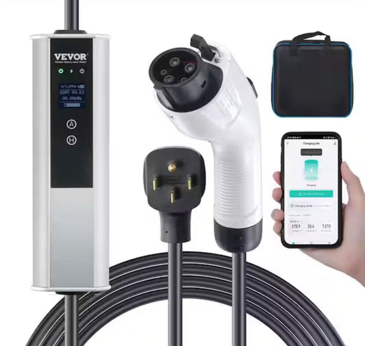 VEVOR Level 2 EV Charger 40A/32A/24A/16A 240V Electric Home EV Charging Station