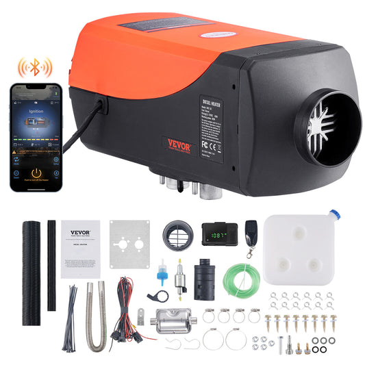 VEVOR Diesel Air Heater 12V 8KW Bluetooth App LCD Display for Car Bus RV Indoors
