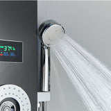 LED Shower Panel Tower Massage System Rain&Waterfall Jets Faucet Stainless Steel