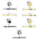VEVOR Ratchet Straps Tie Down Strap 2"x 8' ,15',27',30' w/J Hook/E-Track 8 Pack