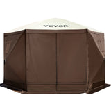 VEVOR Pop-up Camping Gazebo Camping Canopy Shelter 6 Sided 12' x 12' Sun Shade
