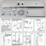 LED Shower Panel Tower Massage System Rain&Waterfall Jets Faucet Stainless Steel