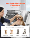 VEVOR 34 inch Dog Grooming Bath Tub Stainless Steel with Faucet for Pets