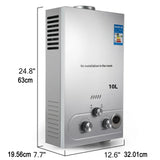 🔥VEVOR 10L 5GPM Tankless Natural/Propane Gas Hot Water Heater Instant Boilers