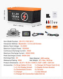 VEVOR 48V 105Ah Golf Cart Lithium Battery 20A Charger LCD Monitor & 4000+ Cycle.