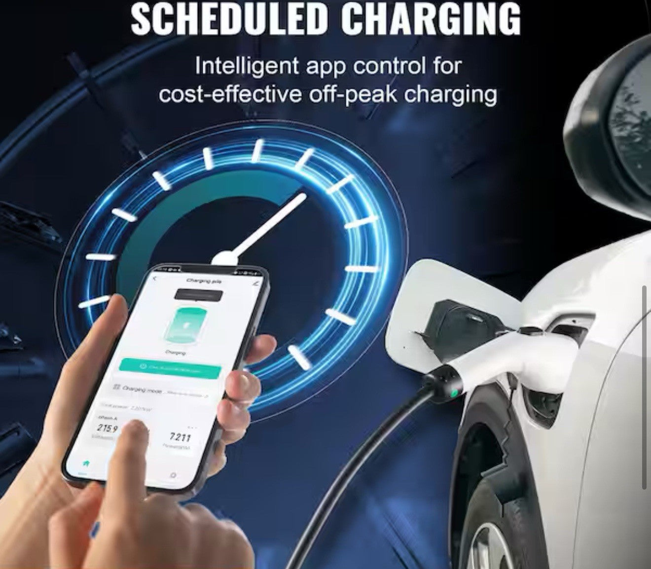 VEVOR Level 2 EV Charger 40A/32A/24A/16A 240V Electric Home EV Charging Station
