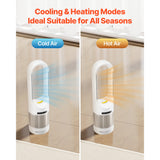 Uimoso 34" Bladeless Tower Fan Oscillating Heat Cooling HEPA Air Purifier Remote