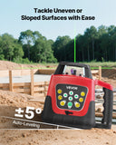 VEVOR 2000ft Rotary Laser Level Kit Self Leveling Green Horizontal with Tripod