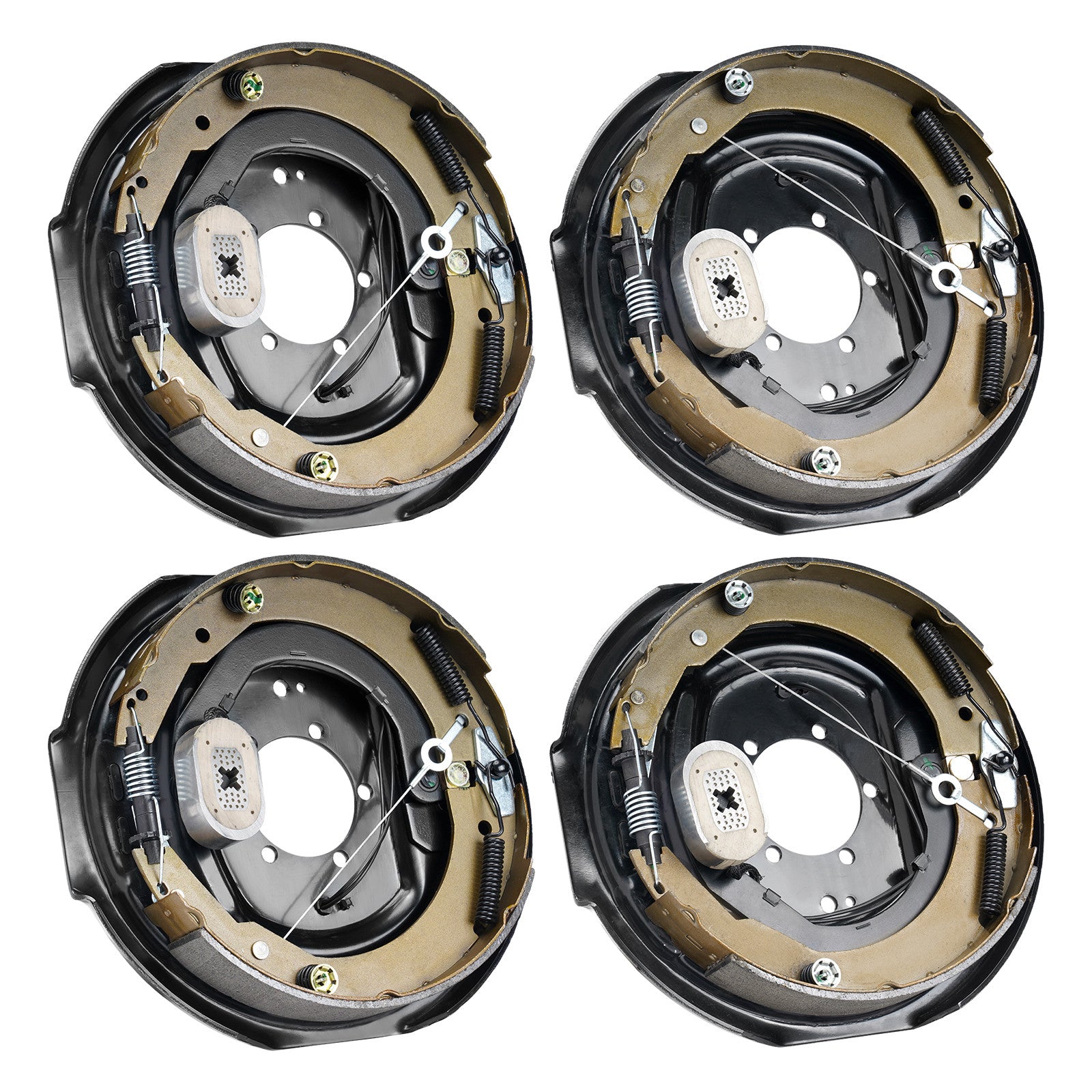 Uimoso Electric Trailer Brake 12" x 2" Self-Adjusting Assembly 2 Pairs 7000 lbs