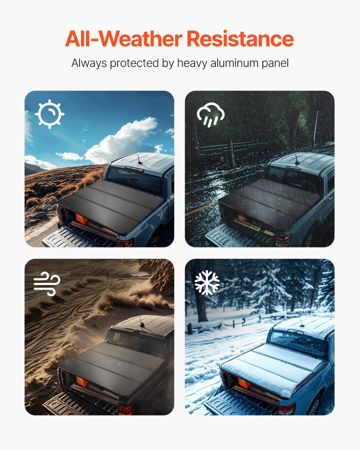 VEVOR Tri-Fold Truck Bed Tonneau Cover, Compatible with 2009-2024 Ram 1500 (19-2