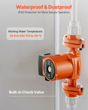 VEVOR 1/9 HP Cast Iron Circulator Pump - 17 GPM, 120V for Hot Water & Heating