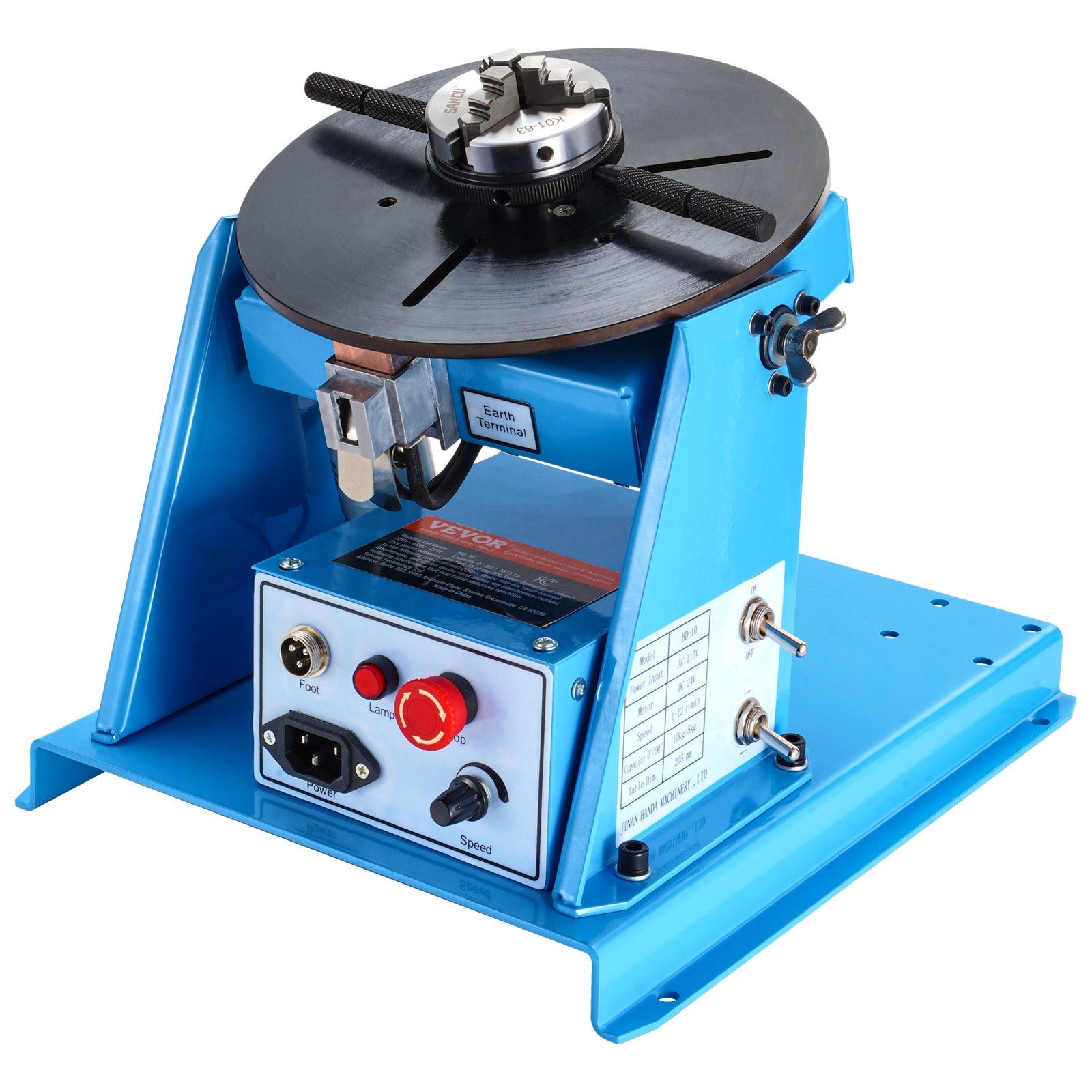 Uimoso 10KG Rotary Welding Positioner 0-90° Positioning Turntable Table 1-12RPM