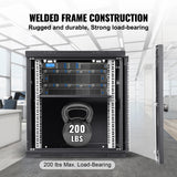 VEVOR 9U Wall Mount Network Server Rack Cabinet Enclosure 15.5'' Deep Door Lock