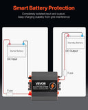 VEVOR 12V 30A DC to DC Charger Battery Charger 375W for Lead-Acid and Lithium
