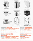 VEVOR External Chimney Kit 6 Inch with Rain Cap Adjustable Bracket Roof Mount