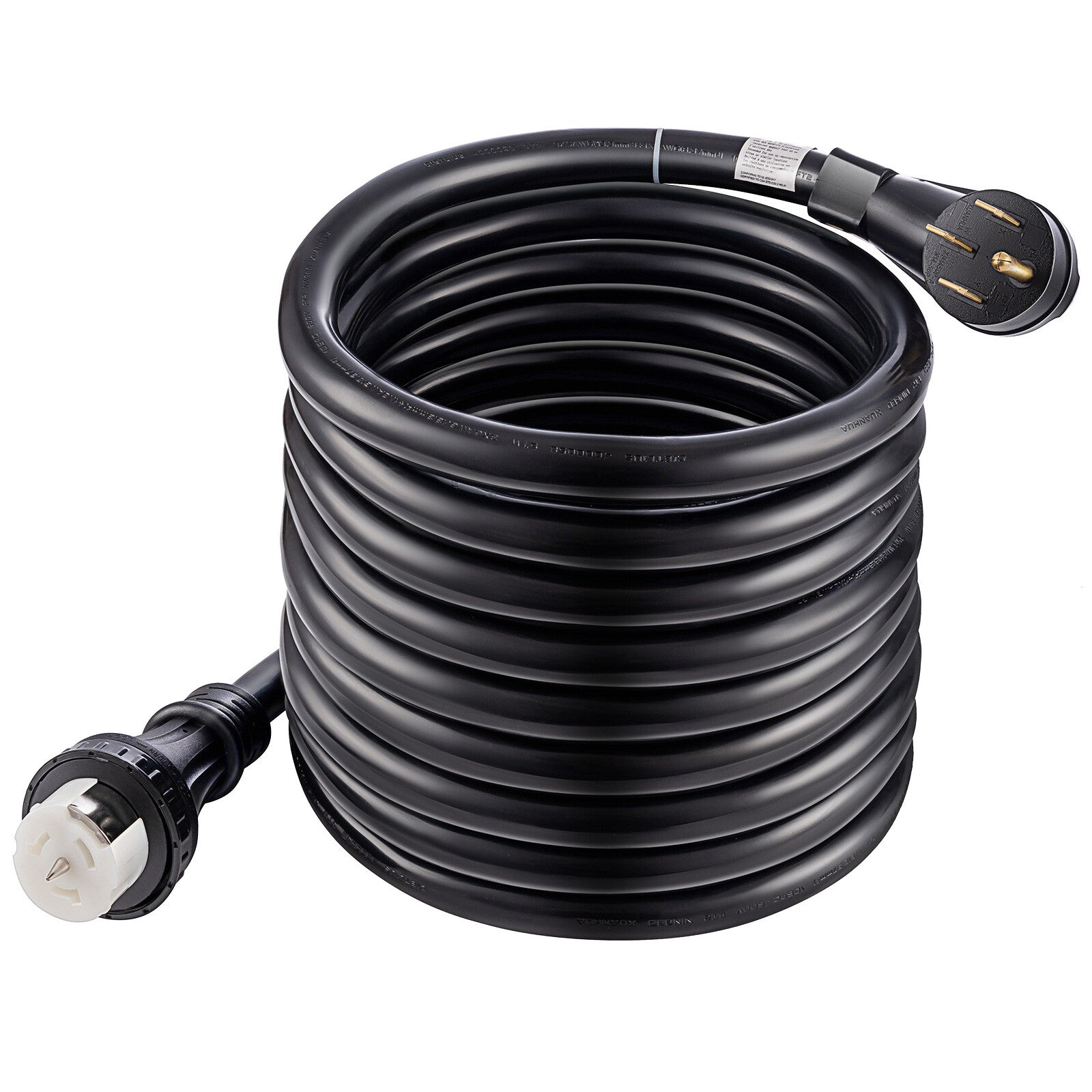 50 Amp 25FT Generator Power Cord and Waterproof Power Inlet Box 14-50P to CS6364