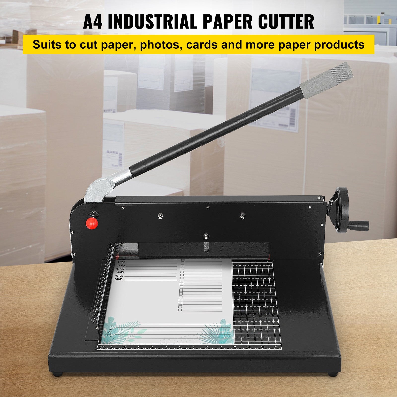 Uimoso 12" Paper Cutter Heavy Duty Guillotine Stack Paper Trimmer Metal Base A4