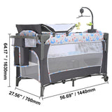 Baby Bassinet Bedside Crib 77 lbs Load Capacity Foldable Sleeper Newbors Bed