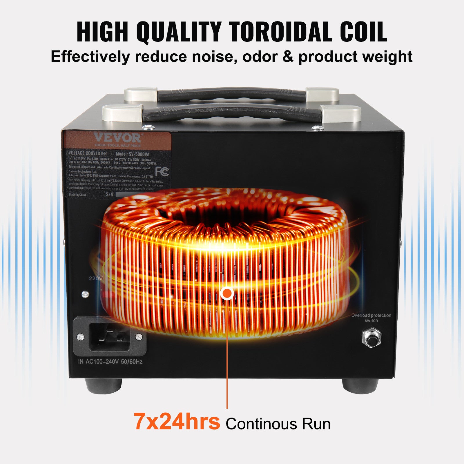 5000W Voltage Converter Transformer Step Up/Down 220V-110V /110V-220V CE