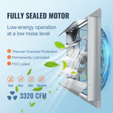 Uimoso Shutter Exhaust Fan Shop Exhaust Fan 24'' Wall Mounted Aluminum 3320 CFM