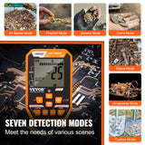 VEVOR Waterproof Metal Detector Professional Rechargeable Gold Detector 12" Coil