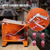 Uimoso 25 Gallon Sandblasting Cabinet Benchtop Cabinet w/ Blasting Gun 4 Nozzle