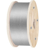 Uimoso T316 500Ft Stainless Steel Cable 3/16" Cable Railing Wire Rope Cable 1x19