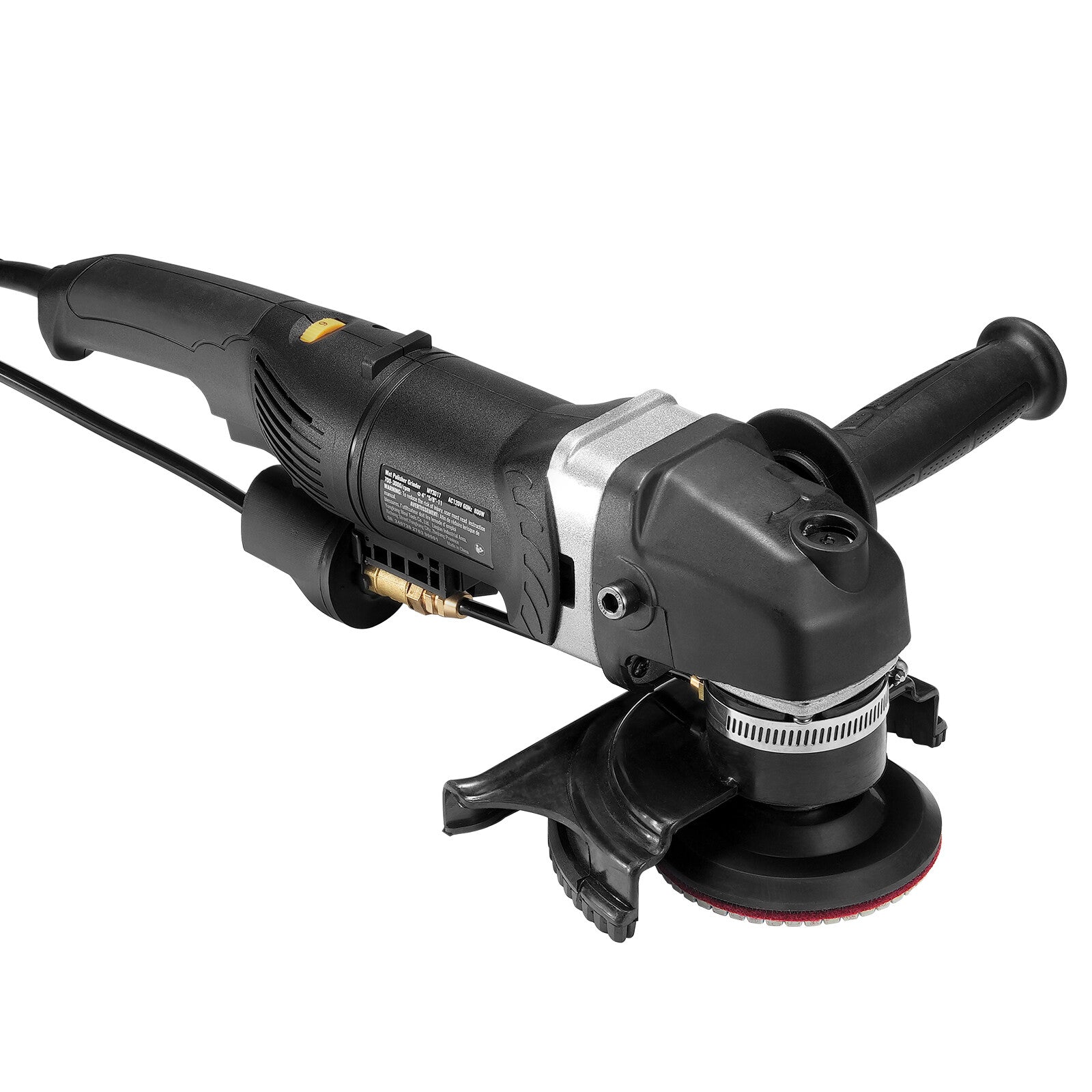 VEVOR Wet Stone Polisher 4-Inch 800W Electric Concrete Polisher 6 Speed 7 Pads