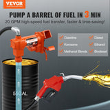VEVOR Fuel Transfer Pump, 12V DC 20 GPM 1/4 HP, Gasoline Extractor Pump