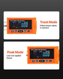 VEVOR Digital Torque Wrench Set 2Pieces 1/2 3/8 In Drive 72-Tooth Electronic LED