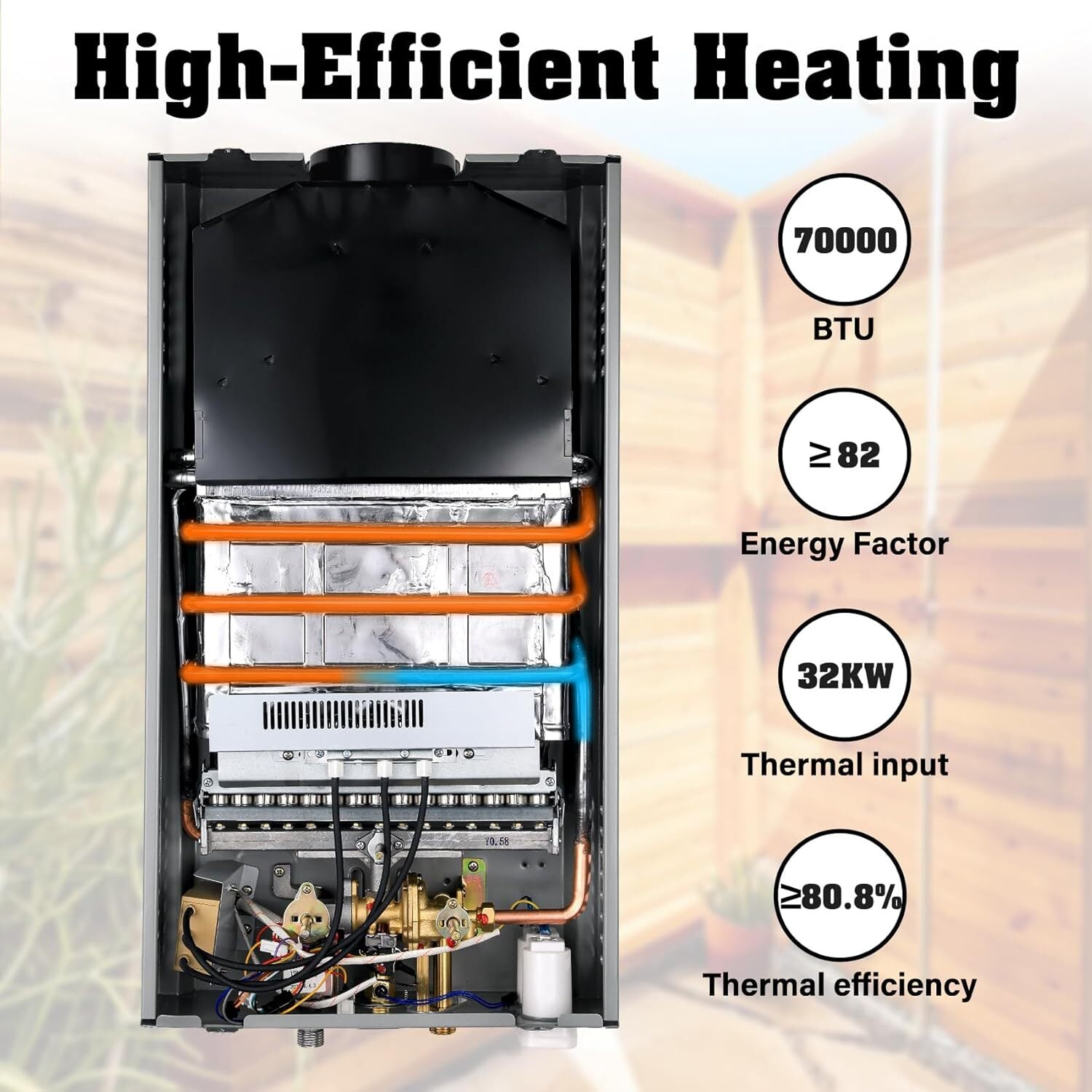 18L 5GPM Natural /Propane Gas Hot Water Heater Tankless On-Demand Instant Boiler