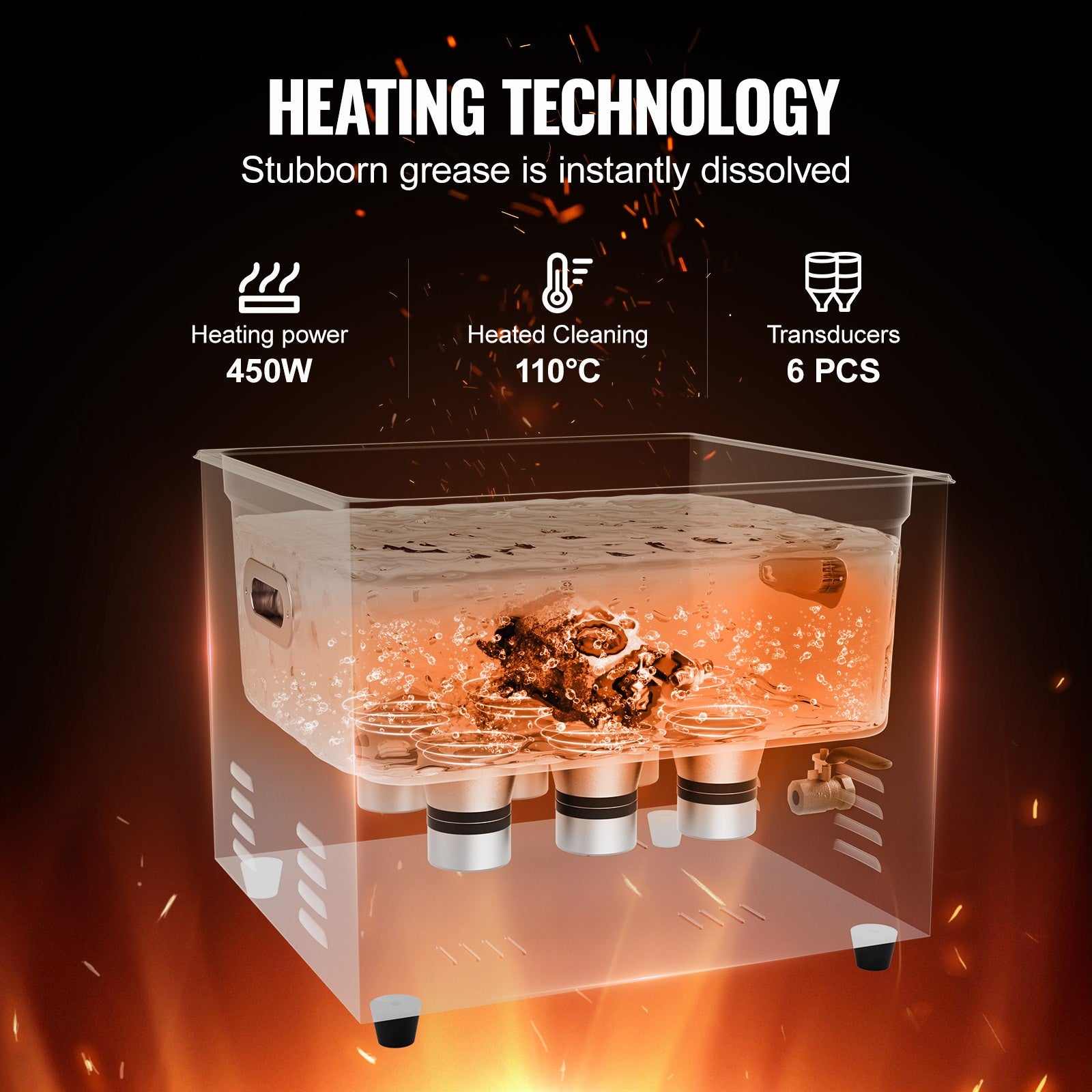 15L Ultrasonic Cleaner with Heater Timer & Basket Digital Sonic Heating Machine