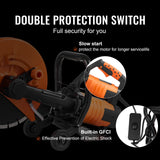 VEVOR 12'' Electric Concrete Saw Wet/Dry Saw Cutter with Water Pump and Blade
