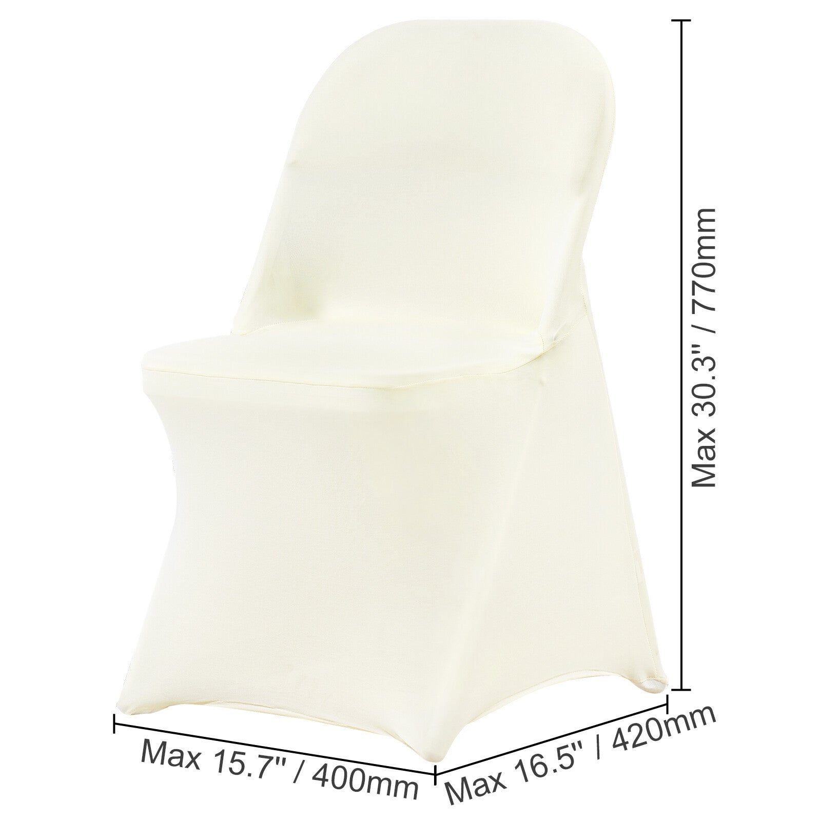 30/50/100PCS White Stretch Folding Chair Covers for Wedding Party Dining