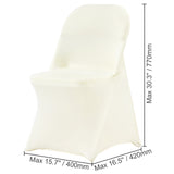 30/50/100PCS White Stretch Folding Chair Covers for Wedding Party Dining