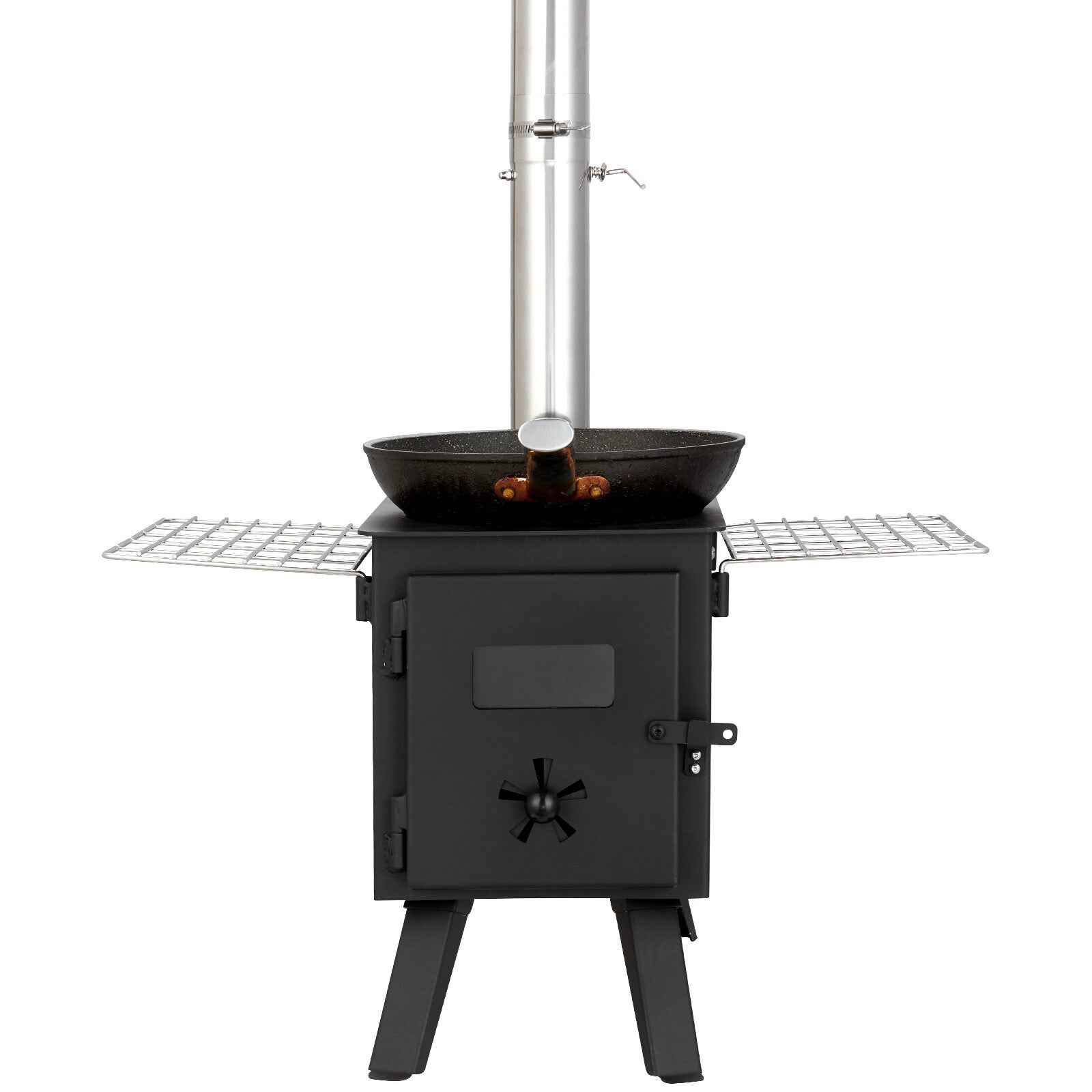 VEVOR Outdoor 86 in Portable Camping Tent Wood Stove Wood Burning BBQ Stove