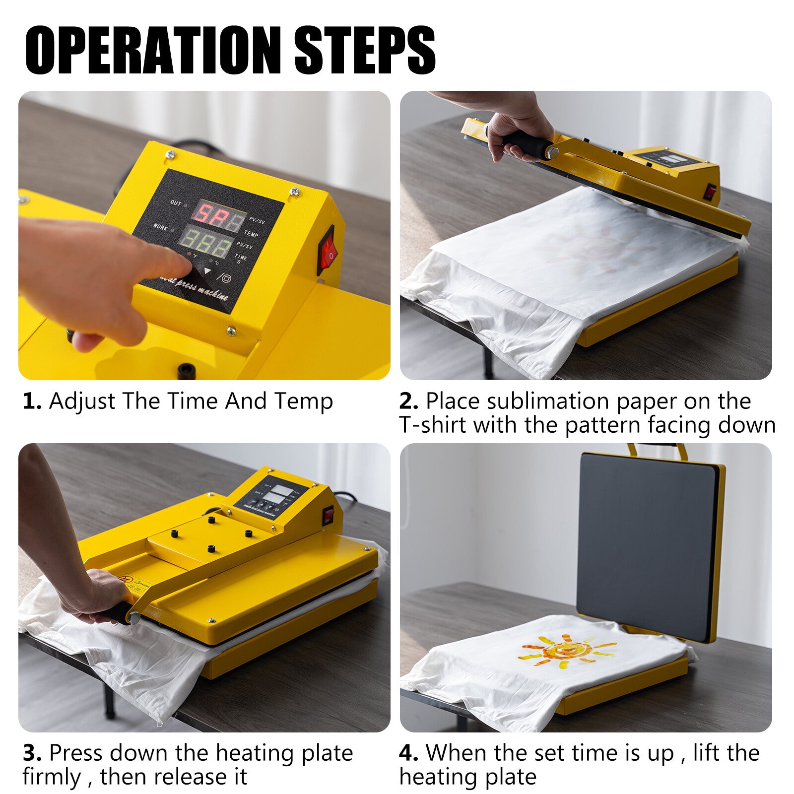 15"X15" DIY Digital Clamshell T-shirt Heat Press Machine Sublimation Transfer